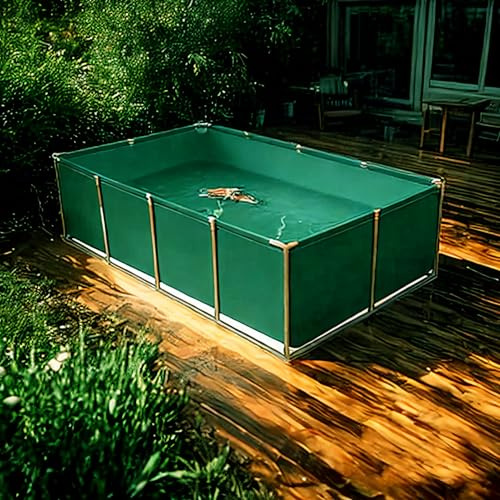 Piscine hors-sol rectangulaire avec structure en acier robuste et durable, adaptée pour une utilisation en extérieur, facile à assembler, et idéale pour les familles, livrée avec une subvention de