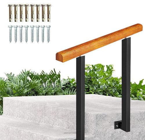 Kit per ringhiera per scale da parete, design di transizione sicuro per una maggiore sicurezza su scale interne ed esterne