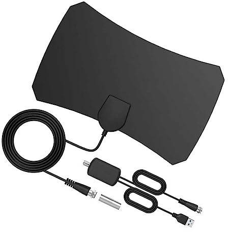 Xiuganpo Digital TV Antenn HD 1080p Förstärkt Inomhusantenn för Hem 80 Miles Räckvidd Lättvikts TPE 1 Enhet