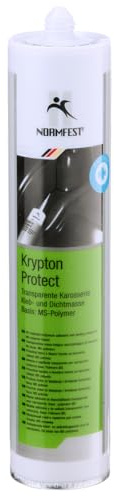 Normfest Krypton Protect transparent – UV-beständige 1K Karosserie-Kleb- & Dichtmasse auf MS-Polymer-Basis, silikon- und isocyanatfrei, elastisch, nass-in-nass überlackierbar, witterungsbe. – 310ml