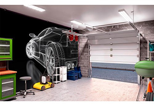 Fotomural Vinilo para Pared Coche Deportivo 3D | Fotomural para Paredes | Mural | Vinilo Decorativo | Varias Medidas 200 x 150 cm | Decoración comedores, Salones, Habitaciones...