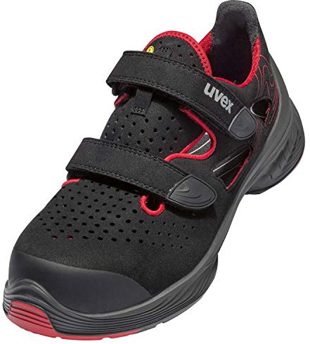Uvex Sandalia G2 S1 P SRC 6836240 1 G2 6836240 ESD - Sandalias de Seguridad S1P (UE): 40, Color Rojo y Negro, 1 par, duraderas y resistentesHombre