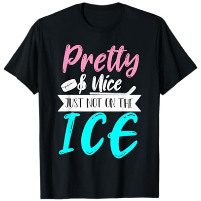 Women Girls Hockey Goalie Hockey Player Funny Ice Hockey T-Shirt