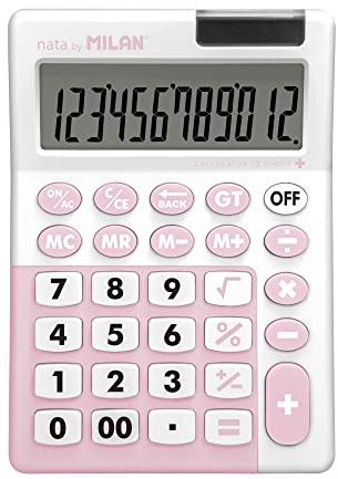 MILAN® Blister-Taschenrechner mit 12 Ziffern, Rosa, Serie Edition +