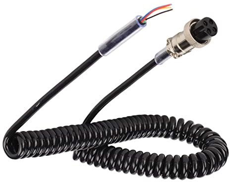Microphone Extension Cable,Radio Microphone Cable Replacement Female Hand Mic Cord with Prewired 4 Pin Connector for CB HAM Radio