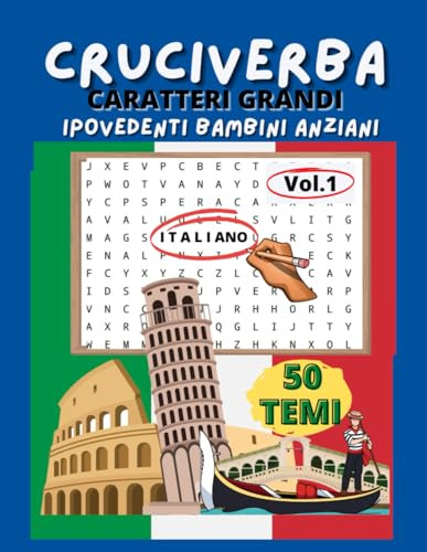 Cruciverba Per Anziani Caratteri Grandi: Parole Crociate Con 50 Temi Diversi Facili Ideale Per Adulti E Bambini Antistress Nei Momenti Noiosi Della Giornata Idea Regalo