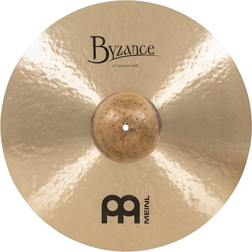 Meinl Cymbals Byzance - Paseo polifónico tradicional de 22 pulgadas, fabricado en Turquía, bronce B20 martillado a mano (B22POR)