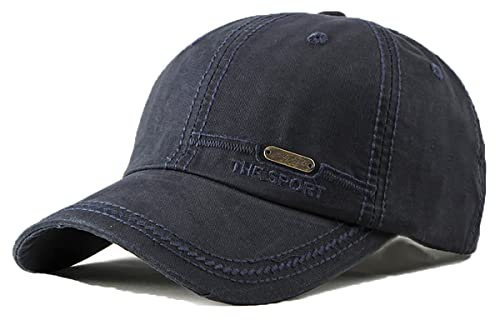 YAMEE Baseball Cap Denim Herren,Basecap Unisex Vintage Baseballmütze Sportkappe Verstellbar,Baseballkappen Herren Sonnenhut für Outdoor-Aktivitäten Angeln,Camping