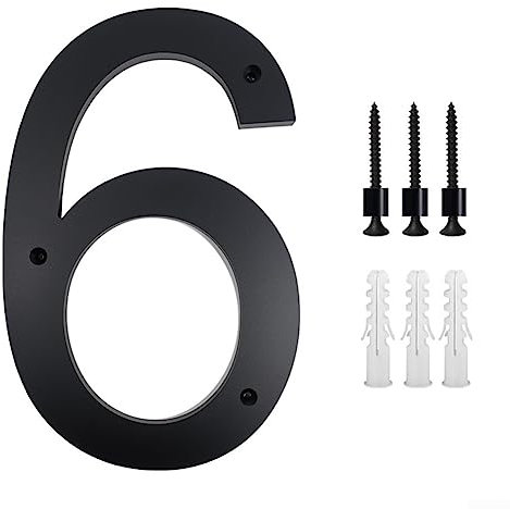 Numéros de maison flottants modernes de 25,4 cm - Grand numéro de maison numérique pour mur de maison (6)