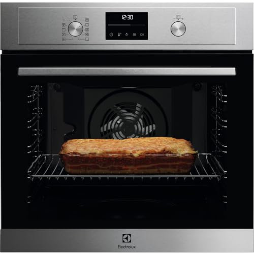 Electrolux EOH4P56BX Horno Multifunción, 65 L de Capacidad, Función Grill, Potencia 2320W, Grill de 2090W, Calentamiento Rápido, Limpieza Pirolítica, Serie 300, Inox, Clase A+, Fabricado en DE