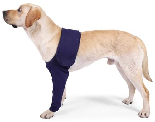 DONGKER Links Vorderbein Ärmel für Hunde, Single Front Leg Recovery Sleeve Hund, Vorderbeinschoner Ellenbogenbandage Protector für Hot Spots, Wunden, Bandagen