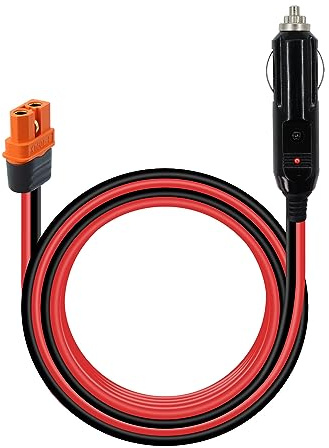 RIIEYOCA XT60i zu Zigarettenanzünder Stecker Ladekabel,12V Zigarettenanzünder Stecker zu XT60i Buchse Adapterkabel für Solar Panel RV Portable Power Station Solar Generator 14AWG,2M/6.5Ft(Male)