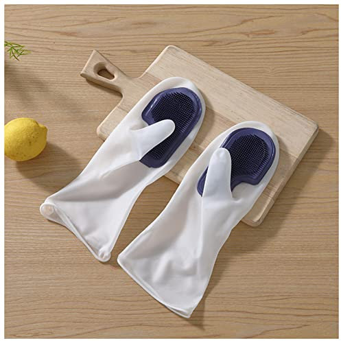 DUnLap Cleaning Gloves Dishwasher Gloves Magic Dishwashing Silicone Gloves Protect Hand Dirt Clean Brushes Cleaning Tool Kitchen Accessories Wash Fruit Eco Friendly Cleaning Gloves(Blue)