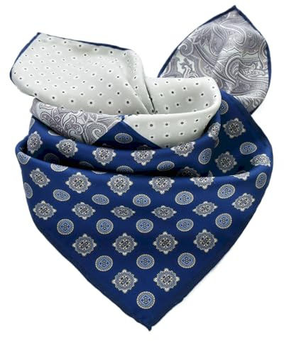 Prettystern Unisex handrolliertes SeidenHalstuch Seide Nickituch Bandana für Damen Herren