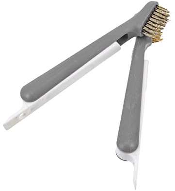 Beavorty 2pcs Kitchen Cleaning Brush Stainless Steel Multi-functional Range Hood and Cooktop Scrub Brush with Pp Handle Not Easy to Deform for Kitchen Cleaning