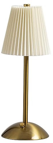 USMEI LED Akku Tischlampe Kabellos, 3 Lichtmodi mit Touch Control, Wiederaufladbar Schreibtischlampe mit USB, Dekorative Retro Tischleuchte für Schlafzimmer, Büro, Bars, Restaurants