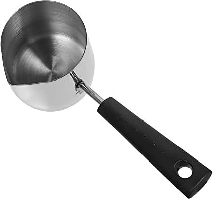 ANSNOW Pull Flower Cup Double Boiler Candy Melts Boiler Pan Steam Melting Pot Milk Frother Pitcher Soup Saucepan Arabic Sweets Coffee Milk Cup Stainless Steel High Capacity Steel Pan/Silver/19*8.8*8