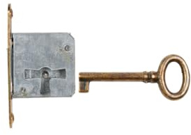 Holzando Möbelschloss Einsteckschloss mit Schlüssel Rechts - Dornmaß 20mm - Halmlänge 42mm