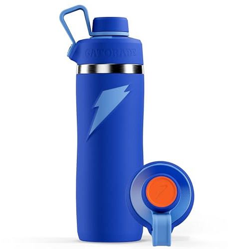 Gatorade 'Overtime' 22oz Stainless Steel Water Bottle, Twist Cap, Blue
