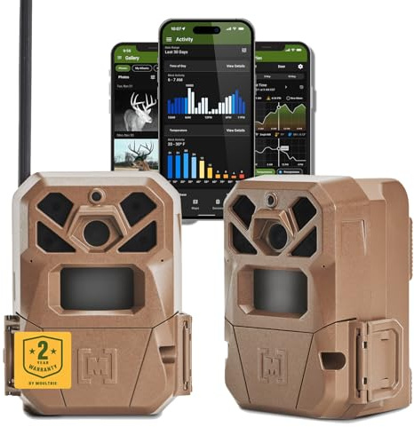 Moultrie Edge 2 Cellular Trail Camera 2-Pack - 36MP, Low-Glow Flash