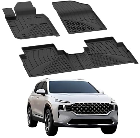 Sahler Fußmatten Automatten kompatibel mit Hyundai Santa Fe Hybrid 2020-2023 | 4.5D Premium TPE Gummi Antirutsch Gummimatten Wasserdicht Car Auto Matte Schwarz