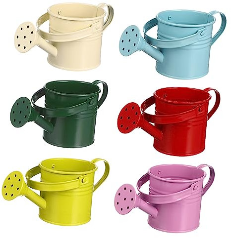 HYTROVE 6pièces Arrosoirs Fer Colorés pour Garçon Fille Arrosoirs Décoratifs Idéaux pour Jardinage Et Entretien des Plantes