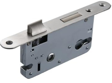 Serrure Porte Interieure,Serrure de Porte Acier inoxydable 50x45 porte de verrou de verrou de verrou de verrou de bloc de verrouillage de la porte en bois de blocage en bois de filet en métal Fit cyli