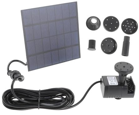 UPKOCH Solar Springbrunnenpumpe Für Garten Und Vogelbad 1,2 w Solarwasserpumpe Schwimmend Mit 4 Sprühköpfen Energiesparend Und Umweltfreundlich Für Teich Und Wasserspiele Außenbereich