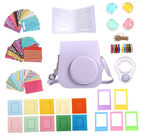 SHINEOFI Borsa Protettiva per Fotocamera Istantanea Borsa Compatibile con Cornici per Foto con Filtro Adesivi Instant Mini Realizzata in Similpelle per Uso Duraturo