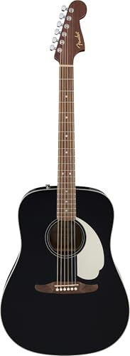 Guitare acoustique Fender California Standard Redondo™, table en épicéa, pickguard ivoire, noir