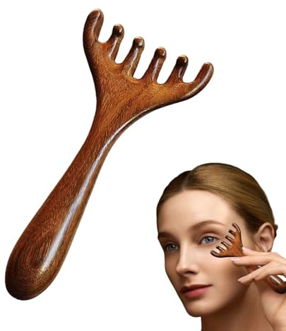7 x 14,5 cm Meridian Kamm Kopfhautmassagegeräte Massage Kamm Holz Kopfhaut Massage Kamms Kopfmassagekamm Kopfhaut Massagebürste Holz Kopfmassage Kamm Massagewerkzeug Handmassagekamm Für Die Haarpflege