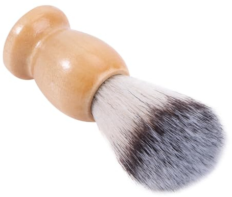 VICASKY Haarpinsel Aus Nylonborsten Mit Holzgriff Bartbürste Für Männer Synthetischer Rasierpinsel Für Bartpflege Und Gesichtsbürste Für Tägliche Rasur Und Reise