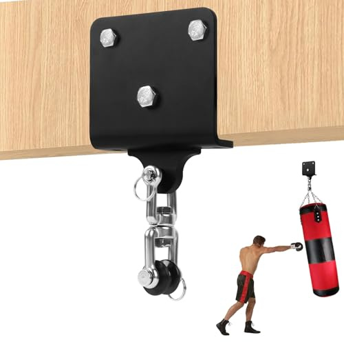 BlyeMichdi Punching Bag Hanger, Boxing Bag Bracket Beam Mount,360° Rotation Heavy Bag Hanging Hook Hardware, Swing Hammock Chair Suspension Kit for Boxing Muay Thai Training