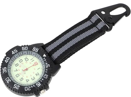 Toyvian Outdoor Hiking Watch Backpack Clip on Watch Locking Carabiner Clip Lightweight Easy to Wear