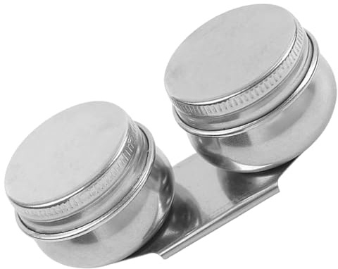 NIYANGLE Palette Doppia in Acciaio Resistente con Ampia Bocca e Coperchio Contenitori per Oli e Solventi Porta Pennelli per Pittura Olio per Artisti e Pittura all Aperto