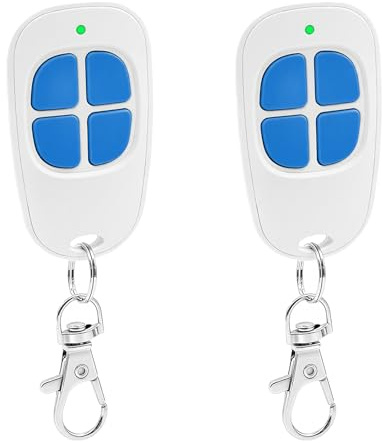 2x AAM0094 Telecommande Compatible with SCS Sentinel | 433,92 MHz Télécommande Motorisation Portail Portes de Garage, 4 canaux Telecommande Portail