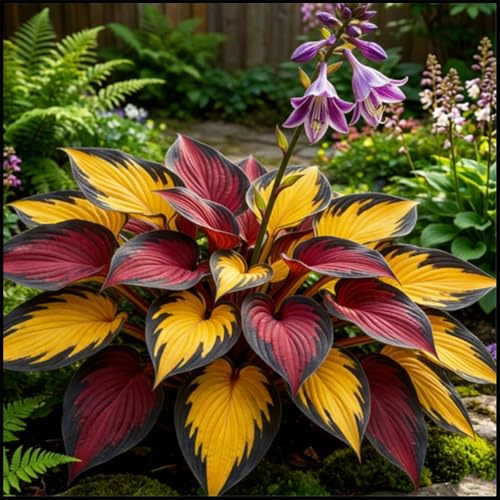 Hosta per riempire gli angoli del giardino/Paesaggio in angoli ombreggiati inutilizzati/Possono essere piantati in gruppi/Facili da curare per-3 PIECE-H