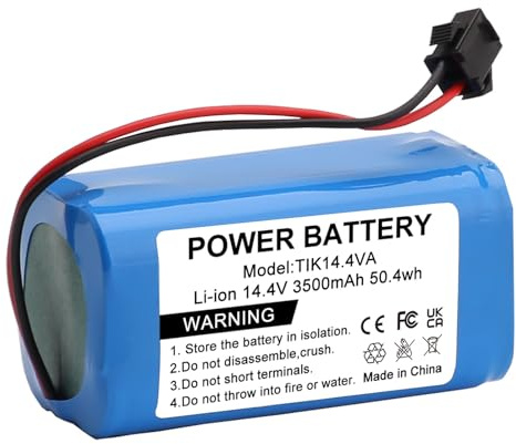Easekent Batería de Repuesto Li-Ion 14,4V 3500mAh para Robot Aspirador Tikom G8000, 850T, Yeedi K650, Eufy RoboVac 11S, Deebot N79S, Conga 1090, Honiture G20
