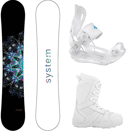 System Package MTNW Women's Snowboard-150 cm Lux Bindings-Siren Lux Women's Snowboard Boots-10
