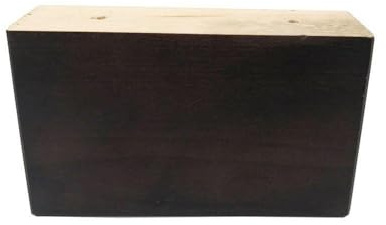 Furniture Legs Europe Möbelfuß Rechteck Holz Braun Höhe 9 cm | Hohe Qualität und nachhaltiges Holz