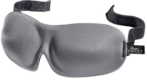 Bucky 40 Blinks No Pressure Eye Mask for Travel & Sleep, Cool Gray, One Size