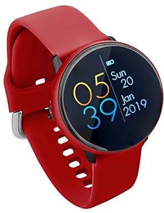 Sami - Dynamic - Smartwatch, Smartband, Pulsera de Actividad Deportiva. Color Rojo. Compatible Android y Apple. Cámara, GPS, presión sanguínea, Fuerza G, Multideportivo. Iconos 3D dinámicos