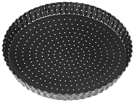 HEMOTON Teglia per Pizza Antiaderente con Fori Mould per Torta Rotondo con Base Rimovibile Utensili da Cucina per Torte e Quiche
