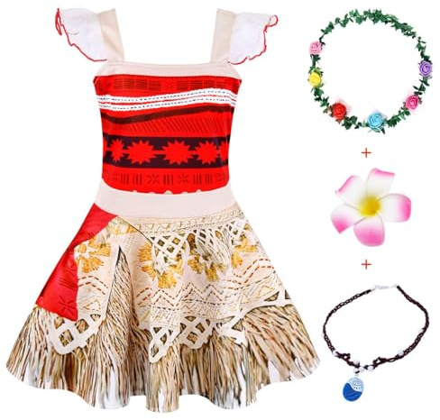 AmzBarley Ocean Princess Costumes for Girls Party Fancy Dress up Kids World Bood Day Costume Birthday Cosplay Dressing up Clothes 2-3 Years 110