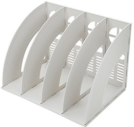 Schreibtisch Dokumentenablage A4 Ordnerhalter Papier Organisation Stehsammler 4 Fächer Zeitschriftensammler Dokumente Bücher Aufbewahrungsbox Bürobedarf Unterlagen Prospektständer Arbeitszimmer Büro