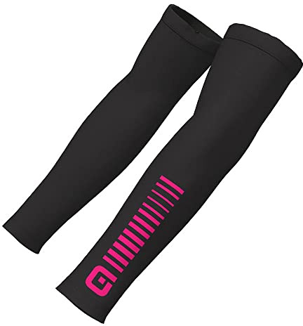 ALE' Sunselect Mangas de Verano, Negro/Rosa Fluo, XL Unisex Adulto