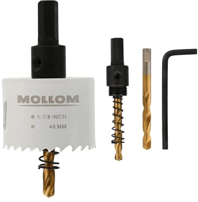 Mollom 48mm (1-7/8) Sierra bimetálica HSS M42 8% cobalto con portabrocas