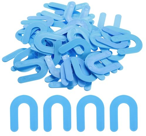 sourcing map 300Pcs Horseshoe Shim Tile Spacers 1.5mm 1/16 Inch U Shape Plastic Wall Floor Tile Spacers for Tile Leveling, Blue