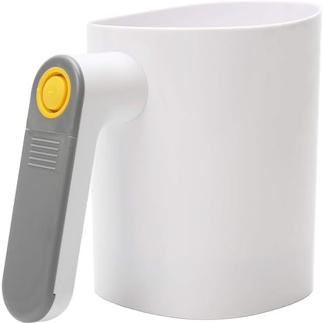 ZbOLi Tamiz de harina eléctrico a Pilas para Hornear Tamiz para Hornear Tamiz de harina eléctrico, tamiz de harina eléctrico con una Capacidad de 1 litro, Mango ergonómico Lavable