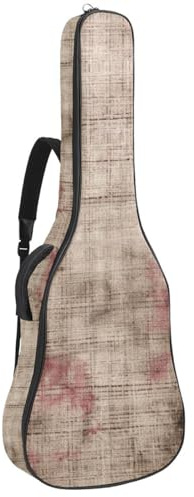 Akustikgitarrentasche Groß Schöne Gitarrentasche für 40/41/42 Zoll Wasserdicht Gitarre Gigbag mit Schutzschicht Lila Vintage Meliert Muster, Mehrfarbig Nr. 08, 42.9x16.9x4.7 in, Gitarrentasche